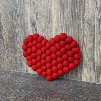 Red Heart Felt Trivet